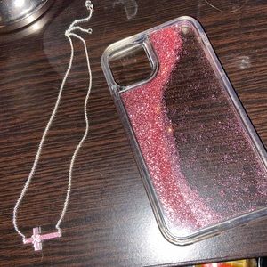 Iphone11 case and necklace bundle😻